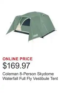 Costco Coleman 8-Person Skydome Waterfall Full Fly Vestibule Tent offer