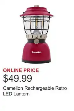 Costco Camelion Rechargeable Retro LED Lantern offer