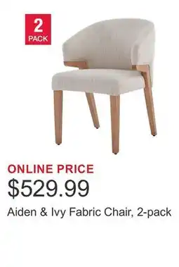 Costco Aiden & Ivy Fabric Chair, 2-pack offer