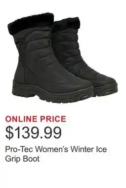 Costco Pro-Tec Women's Winter Ice Grip Boot offer