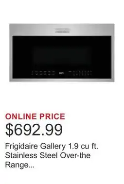 Costco Frigidaire Gallery 1.9 cu ft. Stainless Steel Over-the Range Microwave with Convection offer