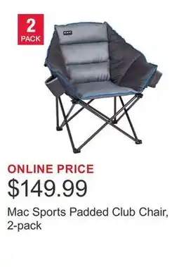 Costco Mac Sports Padded Club Chair, 2-pack offer