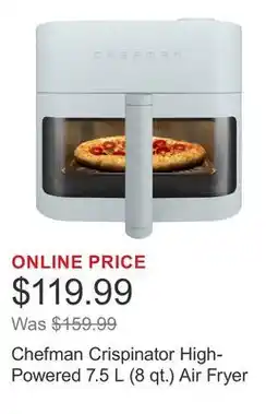 Costco Chefman Crispinator High-Powered 7.5 L (8 qt.) Air Fryer offer