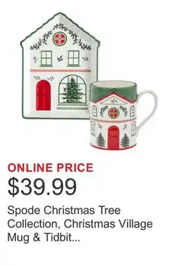 Costco Spode Christmas Tree Collection, Christmas Village Mug & Tidbit Tray Set, 4-piece offer