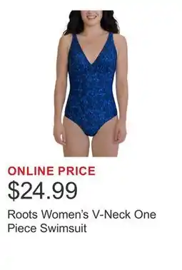 Costco Roots Women's V-Neck One Piece Swimsuit offer