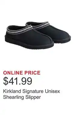 Costco Kirkland Signature Unisex Shearling Slipper offer