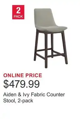 Costco Aiden & Ivy Fabric Counter Stool, 2-pack offer