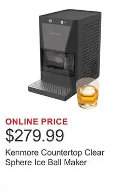Costco Kenmore Countertop Clear Sphere Ice Ball Maker offer