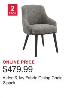 Costco Aiden & Ivy Fabric Dining Chair, 2-pack offer