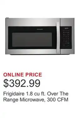 Costco Frigidaire 1.8 cu ft. Over The Range Microwave, 300 CFM offer