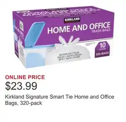 Costco Kirkland Signature Smart Tie Home and Office Bags, 320-pack offer