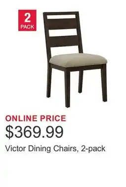 Costco Victor Dining Chairs, 2-pack offer