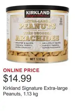 Costco Kirkland Signature Extra-large Peanuts, 1.13 kg offer