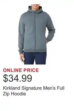 Costco Kirkland Signature Men's Full Zip Hoodie offer