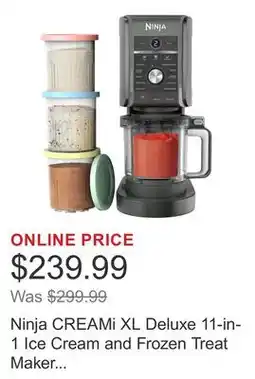 Costco Ninja CREAMi XL Deluxe 11-in-1 Ice Cream and Frozen Treat Maker with 4 Pints and Lids offer