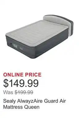 Costco Sealy AlwayzAire Guard Air Mattress Queen offer