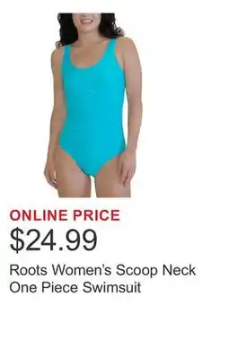 Costco Roots Women's Scoop Neck One Piece Swimsuit offer