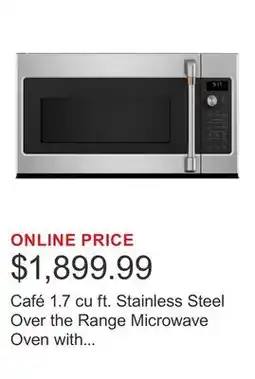 Costco Café 1.7 cu ft. Stainless Steel Over the Range Microwave Oven with Convection Cooking , 300 CFM offer