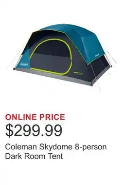 Costco Coleman Skydome 8-person Dark Room Tent offer