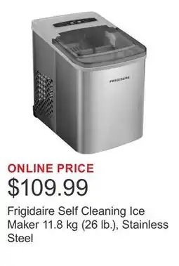 Costco Frigidaire Self Cleaning Ice Maker 11.8 kg (26 lb.), Stainless Steel offer