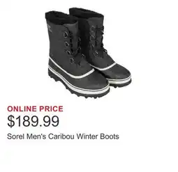 Costco Sorel Men's Caribou Winter Boots offer