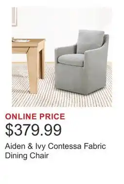Costco Aiden & Ivy Contessa Fabric Dining Chair offer