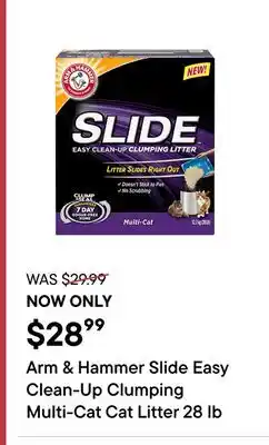 Petvalu Arm & Hammer Slide Easy Clean-Up Clumping Multi-Cat Cat Litter offer