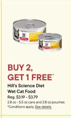Petvalu Hill's Science Diet Wet Cat Food offer
