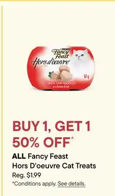 Petvalu ALL Fancy Feast Hors D'oeuvre Cat Treats offer