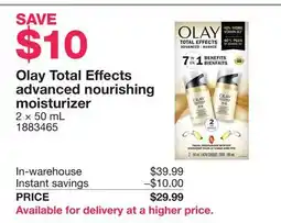 Costco Olay Total Effects advanced nourishing moisturizer offer