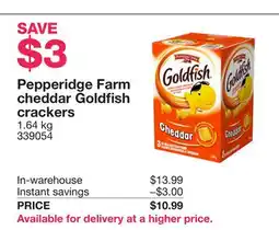 Costco Pepperidge Farm cheddar Goldfish crackers offer