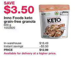 Costco Inno Foods keto grain-free granola offer
