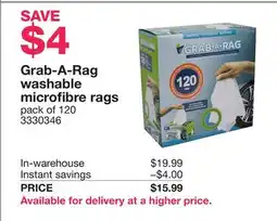 Costco Grab-A-Rag washable microfibre rags offer