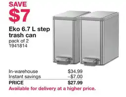 Costco Eko 6.7 L step trash can pack offer