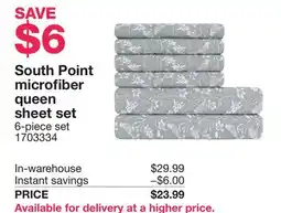 Costco South Point microfiber queen sheet set offer