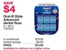 Costco Oral-B Glide Advanced dental floss offer