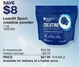 Costco Leanfit Sport creatine powder offer