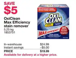 Costco OxiClean Max Efficiency stain remover offer