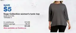Costco Sage Collective women's tunic top offer