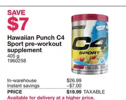Costco Hawaiian Punch C4 Sport pre-workout supplement offer