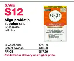 Costco Align probiotic supplement offer