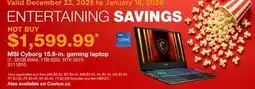 Costco MSI Cyborg 15.6-in. gaming laptop offer