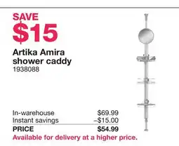 Costco Artika Amira shower caddy offer
