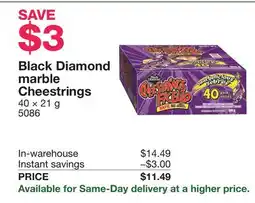 Costco Black Diamond marble Cheestrings offer