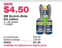 Costco 3M Scotch-Brite lint rollers offer