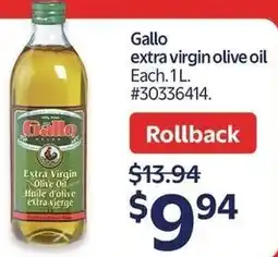 Walmart Gallo extra virgin olive oil offer