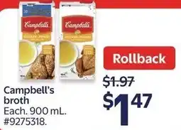Walmart Campbell's broth offer