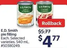 Walmart E.D. Smith pie filling offer