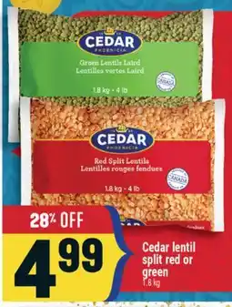 Marché Adonis Cedar lentil split red or green offer