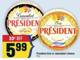 Marché Adonis President brie or camembert cheese offer